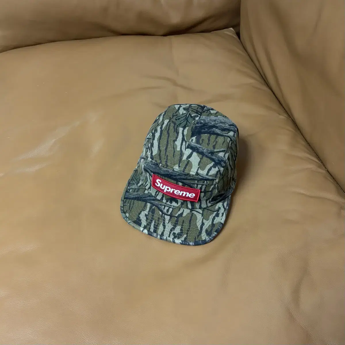 Supreme 슈프림 밀리터리 캠프캡 모자 Washed Oak Camo